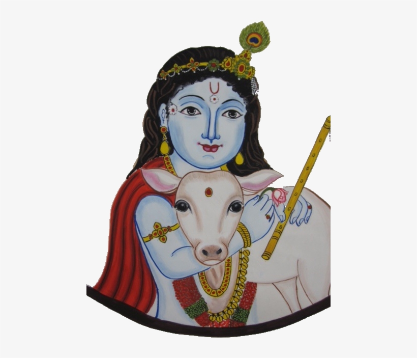 In Bhagavad Gita, Lord Krishna Says To Perform The - Lord Krishna Cow With Calf, transparent png #301862
