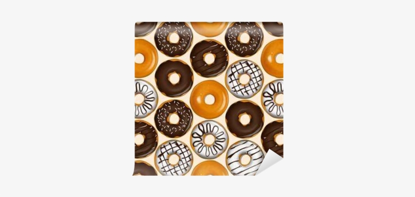 Seamless Pattern Of Donuts - Portefeuille Teo Jasmin Jasmine Diner 627jasdin Poudre, transparent png #302325
