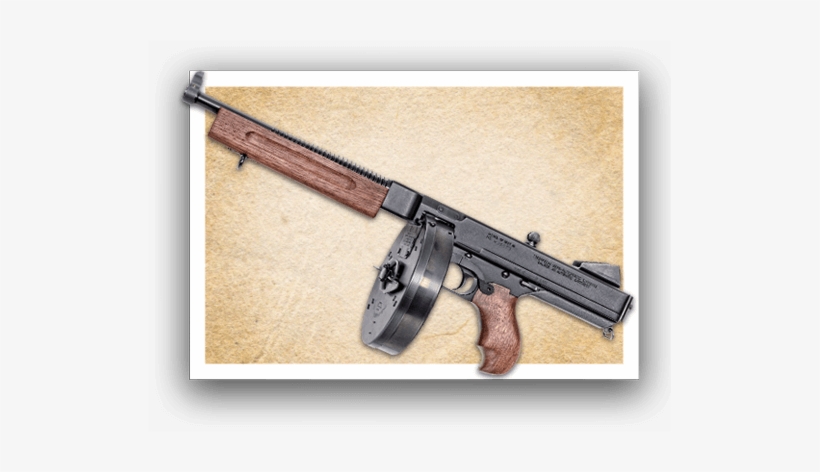 Thompson Pistol - Thompson .45 Machine Gun, transparent png #302581