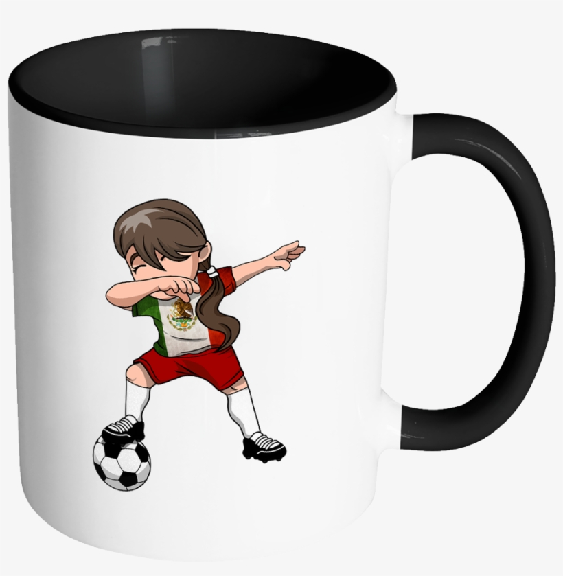 Mexican Dabbing Soccer Girl - 4th Of July Coffee Mug, transparent png #302647