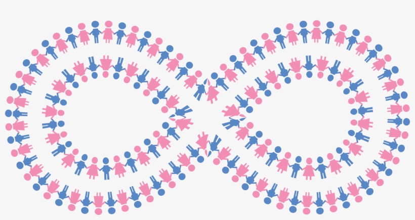 Free Clipart Of A Pink And Blue Infinity Symbol - Clip Art Male Female Symbol, transparent png #303062