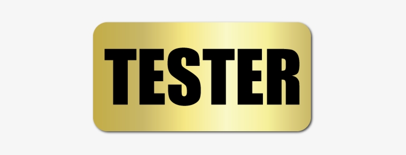 "tester" Shiny Gold Foil Labels - Love Amsterdam, transparent png #303533