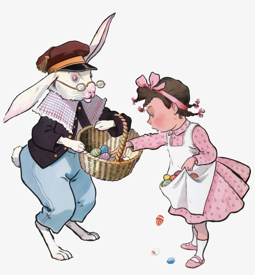 Vintage Easter Png Pic - Vintage Bunny Transparent Png, transparent png #303742