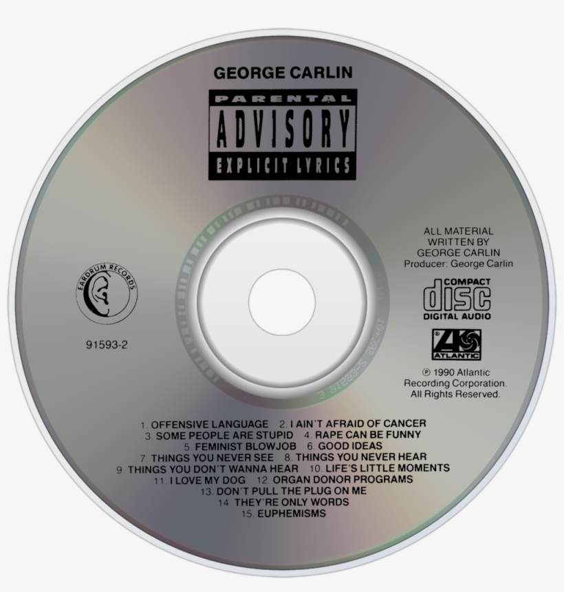 George Carlin Parental Advisory - Gold In 3 Weeks, transparent png #303902