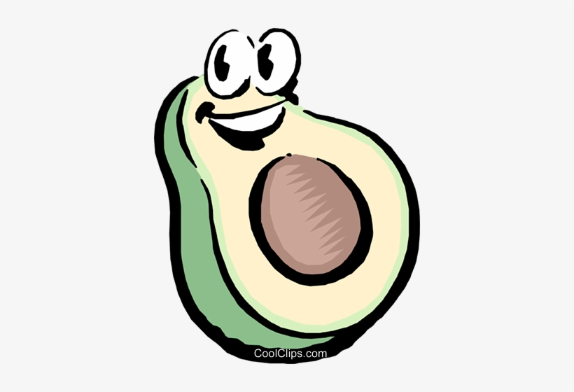 Cartoon Avocado Royalty Free Vector Clip Art Illustration - Avocado Cartoon, transparent png #303942