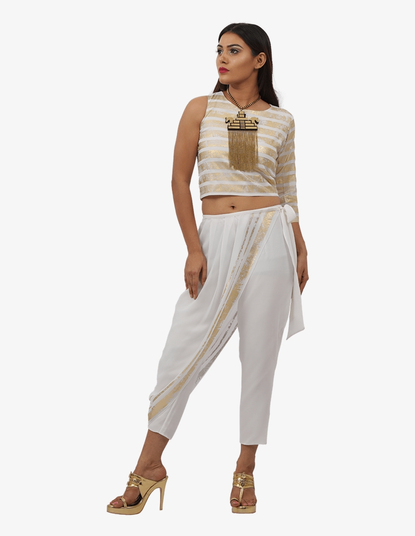 Bahubali 2 Tie-up Blouse & Wrap Around Pants - Baahubali, transparent png #304067