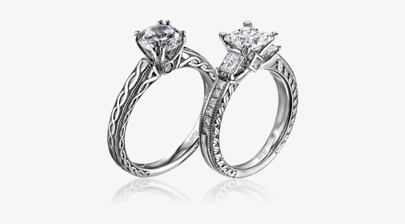 Scott Kay - Infinity Style Women's Engagement Ring Round Cut Cz, transparent png #304071