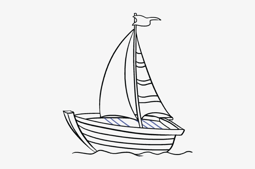 How To Draw A Boat In A Few Easy Steps Easy Drawing - Sketch A Boat Drawing, transparent png #304125