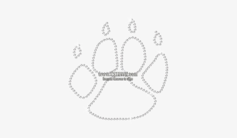 Crystal Dog Paw Print With Claws Rhinestone Motif - Emblem, transparent png #304148