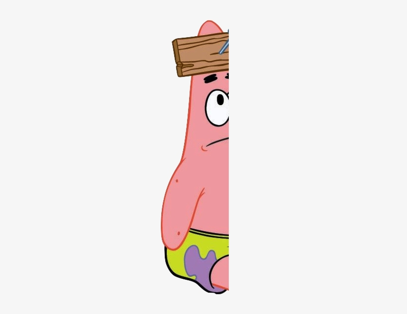 Without Copyrighted Images Copy W/o Squidward Glog - Patrick Star Dumb Transparent, transparent png #304383