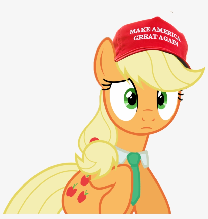 Applejack, Cap, Donald Trump, Edit, Frown, Hat, Make - Applejack Donald Trump, transparent png #304569