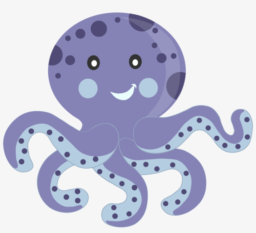 Octopus Clipart Aquatic - Convite Fundo Do Mar Menino, transparent png #304697