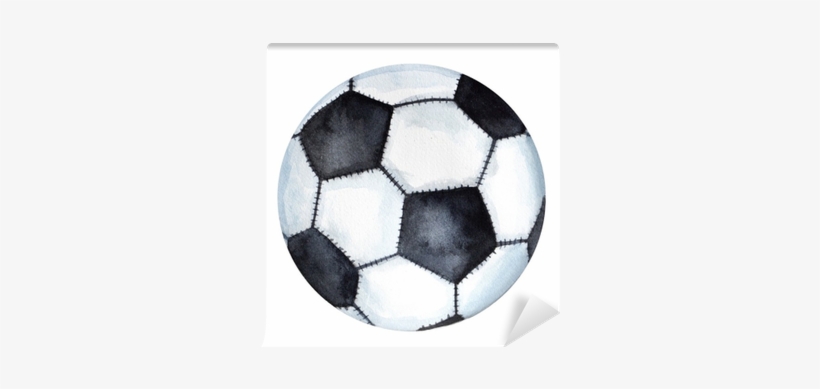 Wall Murals Classic Football Soccer Ball Drawing One - Color Blanco Y Negro, transparent png #305269
