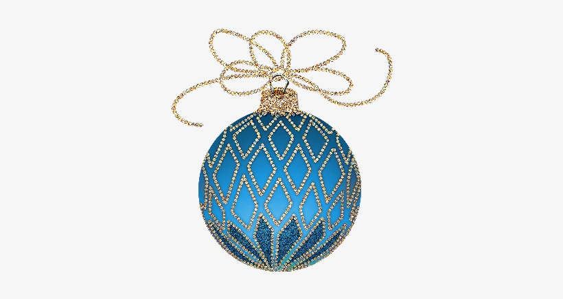 Silver Clipart Christmas Ornament - Blue And Gold Christmas, transparent png #305270