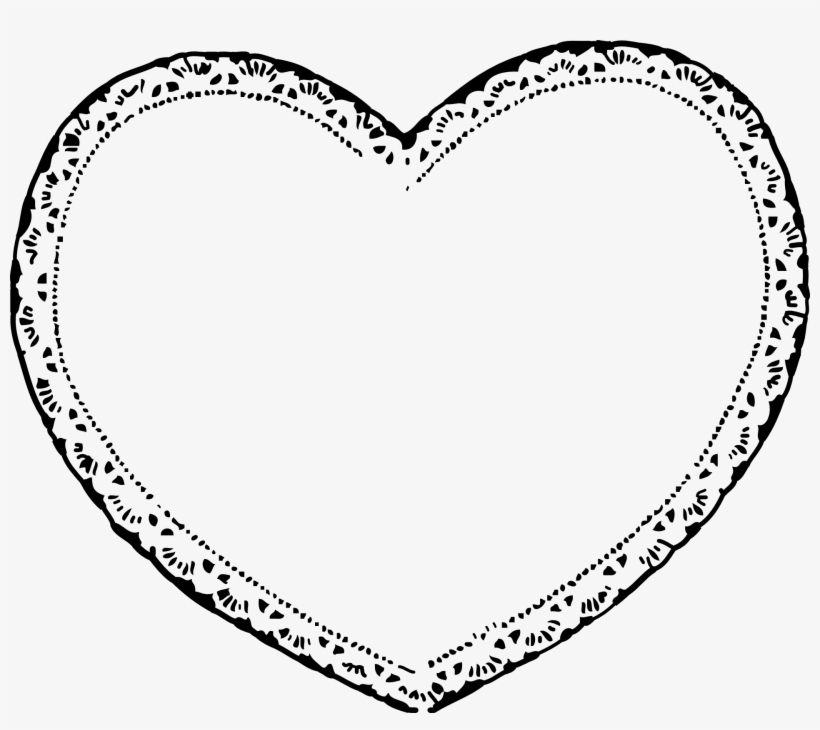 Laces Clipart Heart Shaped - Lace Heart Clipart, transparent png #305319