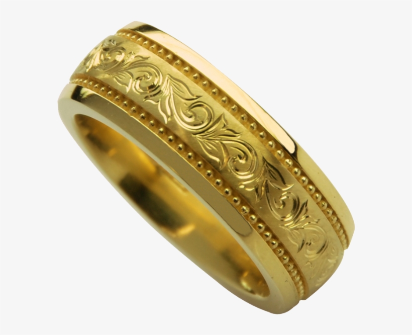 Hand Engraved 18k Band - Musical Ensemble, transparent png #305442
