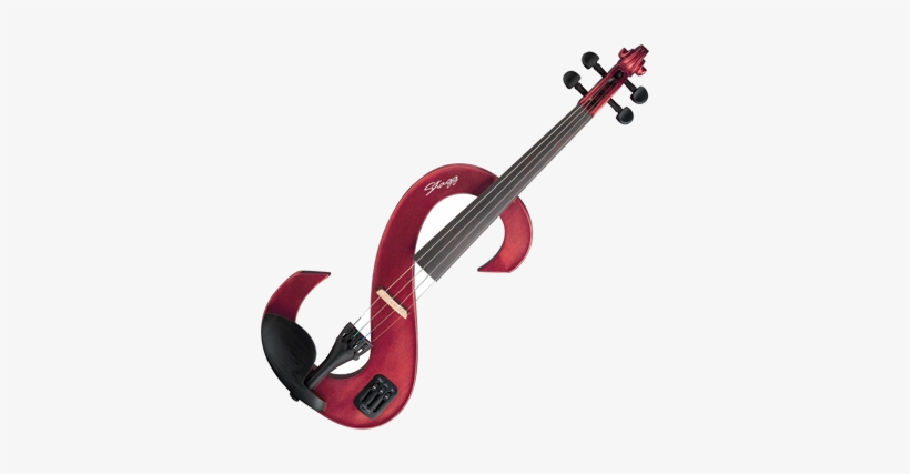 1362416518electric Violin - Stagg Evn 4/4 Mrd Metallic Red Silent Violin Set, transparent png #305941