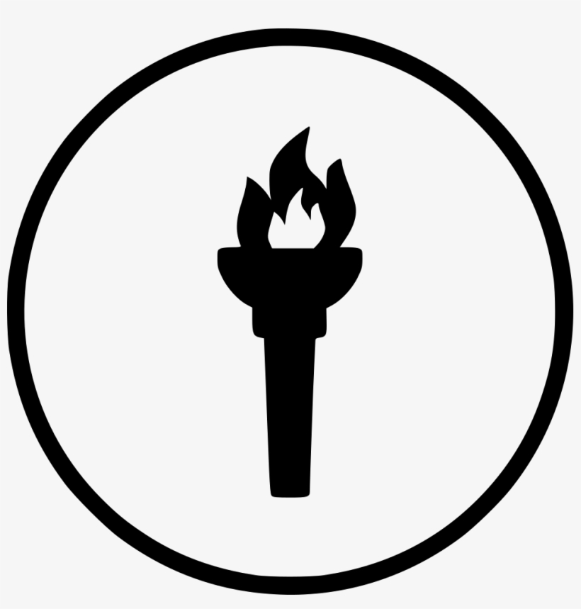 Game Fire Flame Olympic Torch Light Comments - Black Olympic Fire Png, transparent png #306115