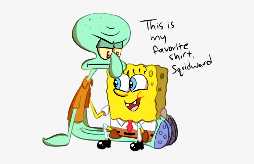 Spongebob X Squidward's Shirt Is Our New Favorite Ship - Spongebob X Squidward, transparent png #306159