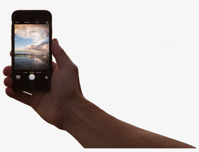 Man Holding Phone With Transparent Background Free - At&t Tempered Glass Screen Protector For Iphone, transparent png #306625