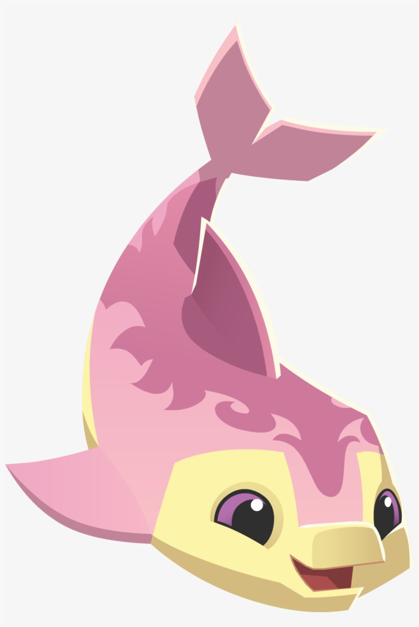 Pink And Yellow Dolphin Graphic - Animal Jam Dolphin Png, transparent png #307053