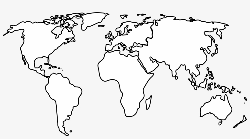 World Map Vector Clipart - World Map Outline Png, transparent png #307132