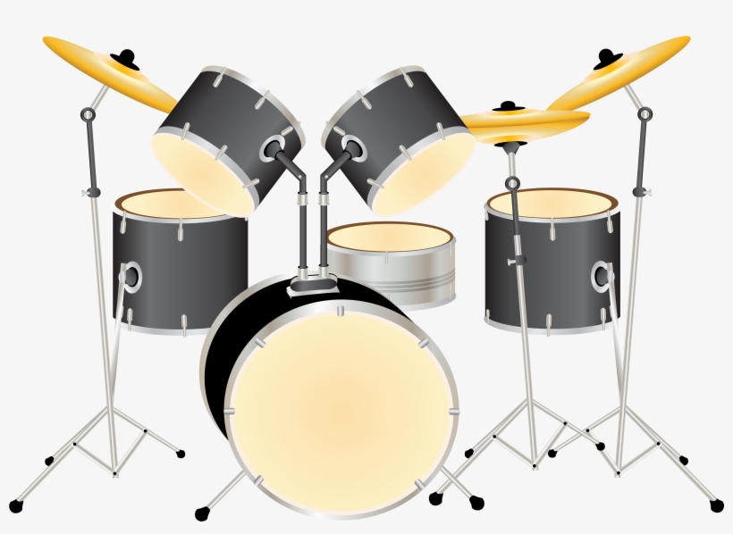 Drum Kit Png Clipart - Drums Clipart Png, transparent png #307376