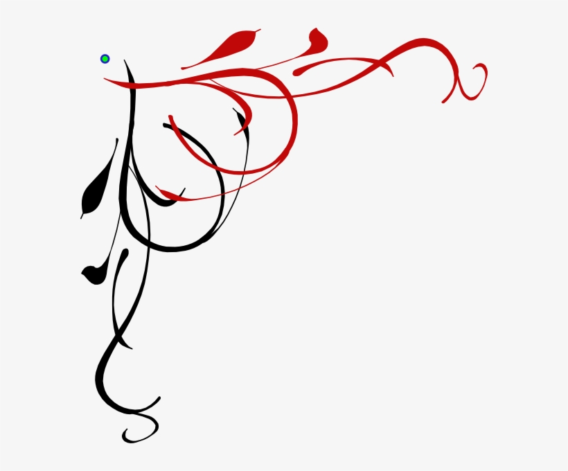 Original Png Clip Art File Vine Heart Half Black Dark, transparent png #307890