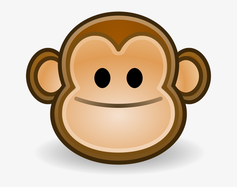 Monkey, Smile, Happy, Face, Icon, Ape, Gorilla - Monkey Ico, transparent png #308226