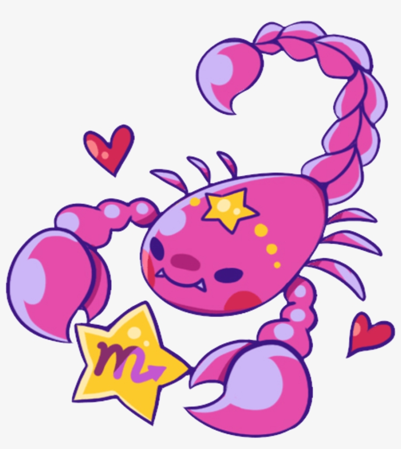 Cute Colorful Cartoon Scorpion Constellation Watercolor, transparent png #308369
