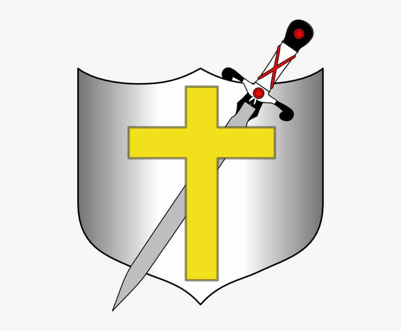 Sword And Shield Clip Art At Clker - Cross Sword And Shield, transparent png #308650