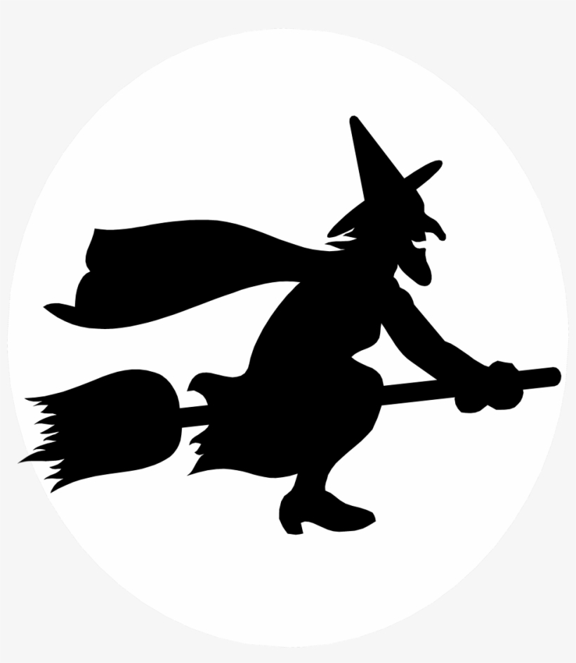 Witch Free Stock Photo Illustration Of Witch Flying - Witch Riding A Broom Silhouette, transparent png #309050