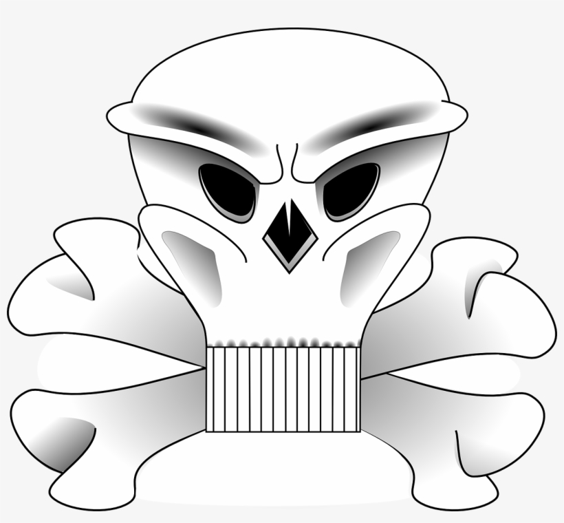 Crossbones Skull Danger - Skull And Crossbones, transparent png #309119