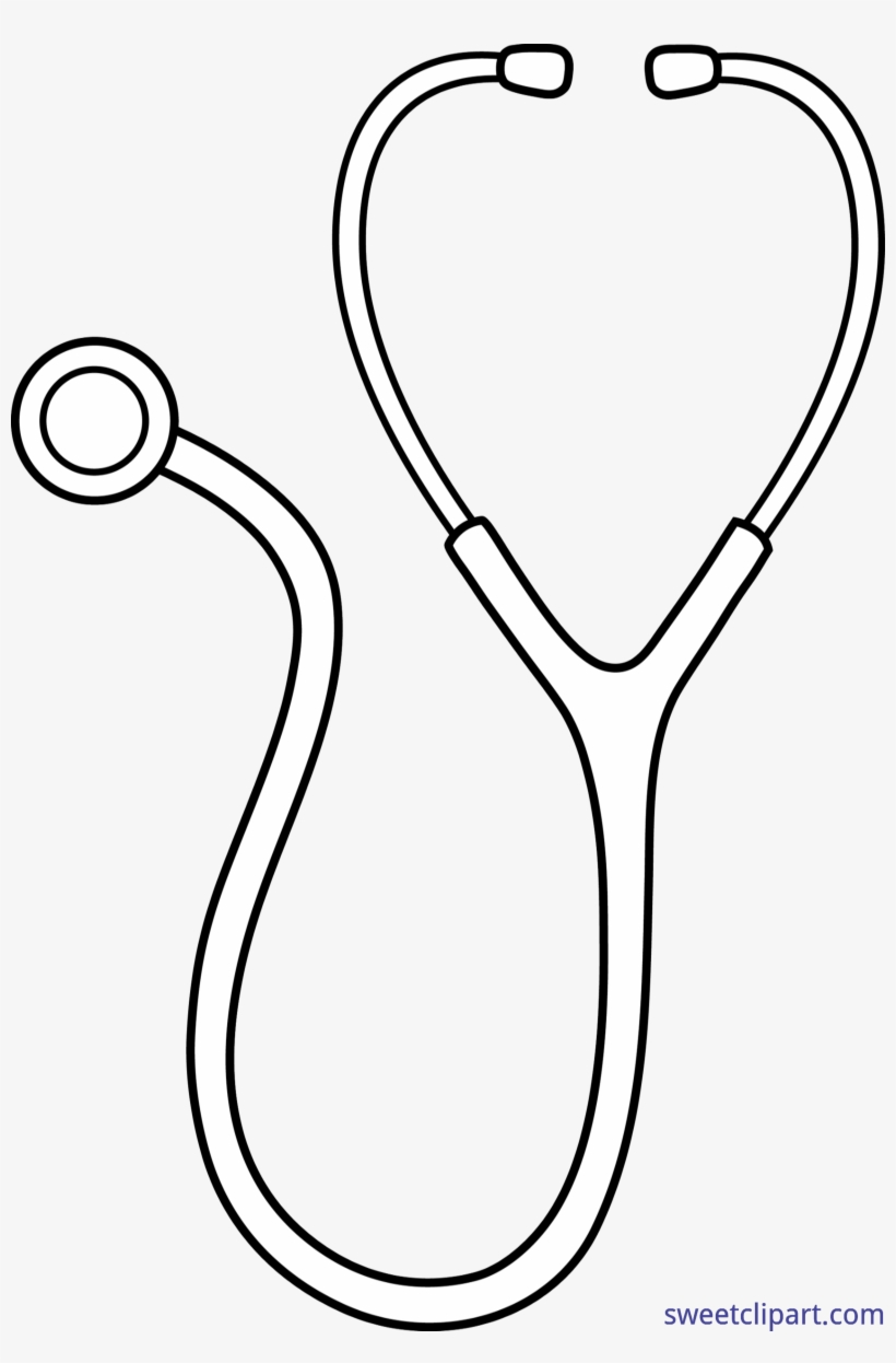 Clipart Stethoscope Medical Stethoscope Doctors Medicine - Stethoscope Clipart Black And White, transparent png #309269