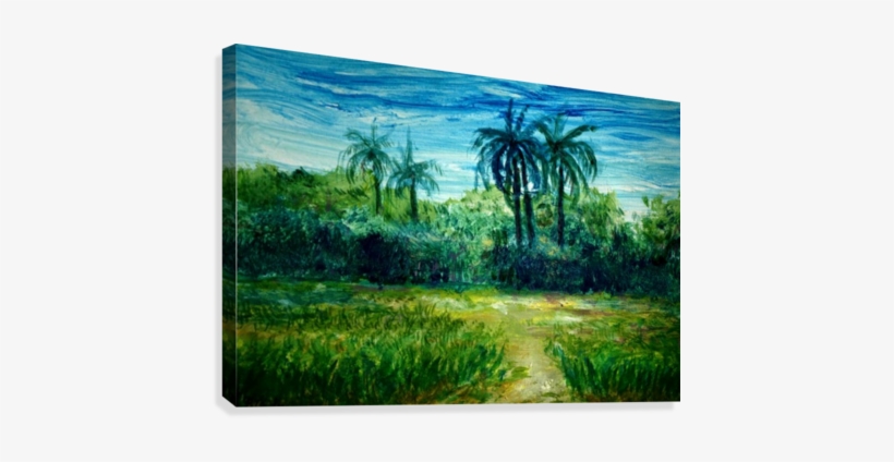 Coconut Palms Landscape Canvas Print - Neem Tree, transparent png #309428