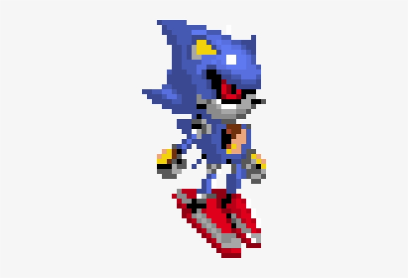 Metal Sonic - Metal Sonic Pixel Art, transparent png #309870