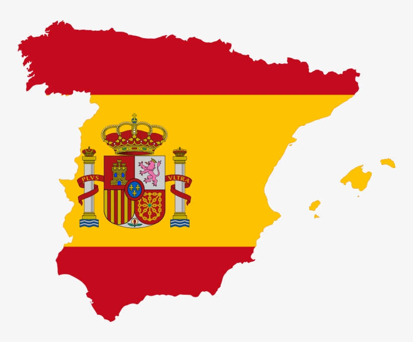 Spain Flag Map, transparent png #3000040