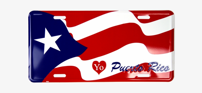 I Love P - Love Puerto Rico Flag License Plate, transparent png #3000067