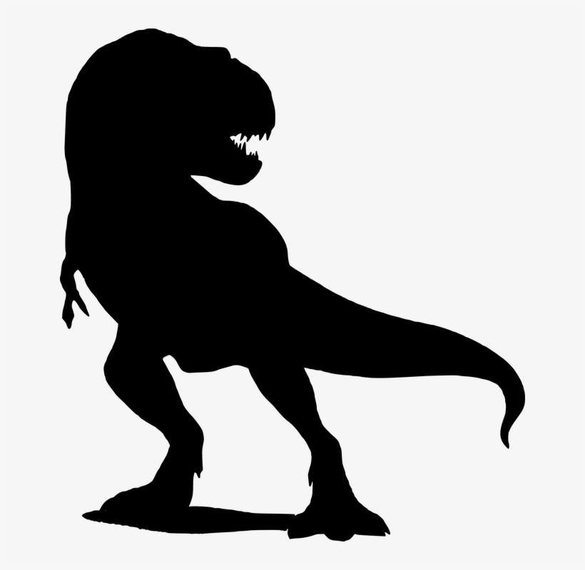 Jurassic World 2 Movie - Black And White Dinosaur, transparent png #3000384