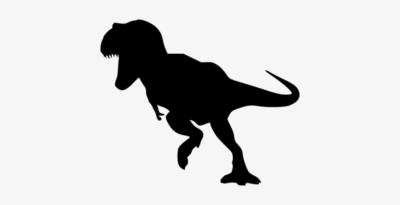 Silhouette, Dinosaur, Dino, Running - Dino Abe Acrylic Double-wall Tumbler, transparent png #3000429