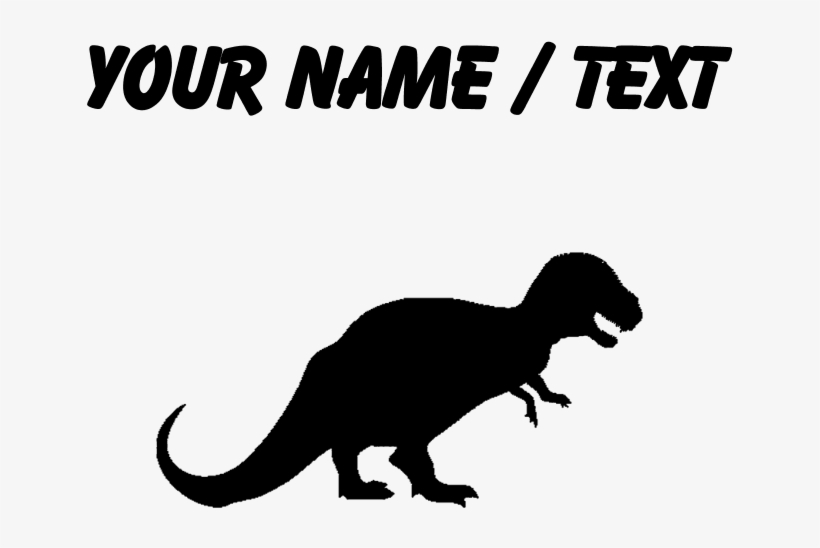 Tyrannosaurus Rex Silhouette Baseball Cap - Custom Dinosaur Running Sticker, transparent png #3000826