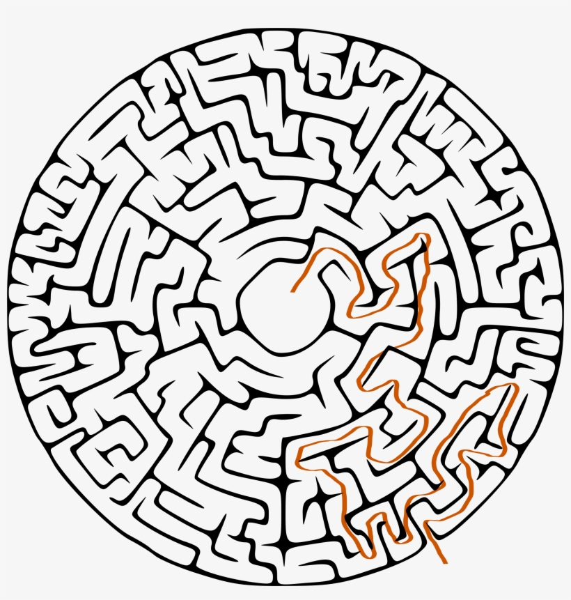 This Free Icons Png Design Of Circular Maze Solution, transparent png #3000877