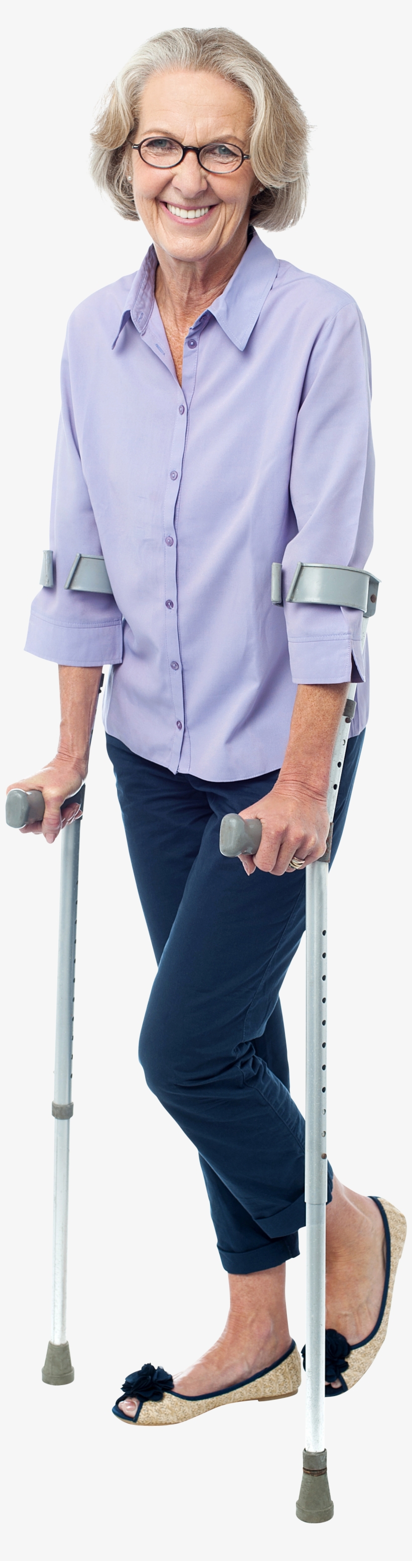 Granny Royalty-free Png Image - Forearm Crutches Elbow Crutch, transparent png #3001590
