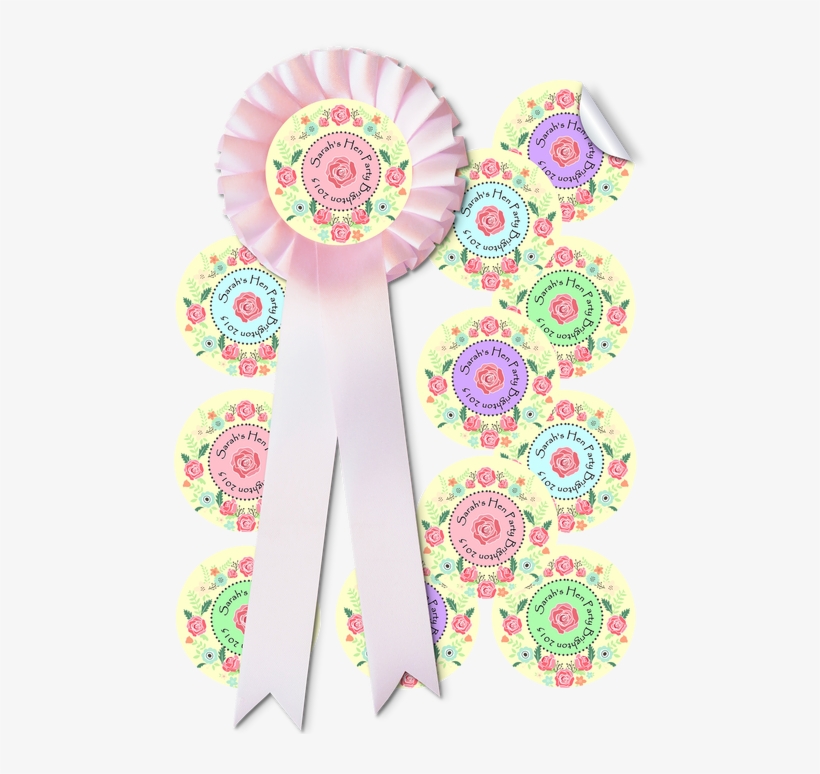 Set Of 12+ Shabby Chic Personalised Hen Party Stickers, transparent png #3001886