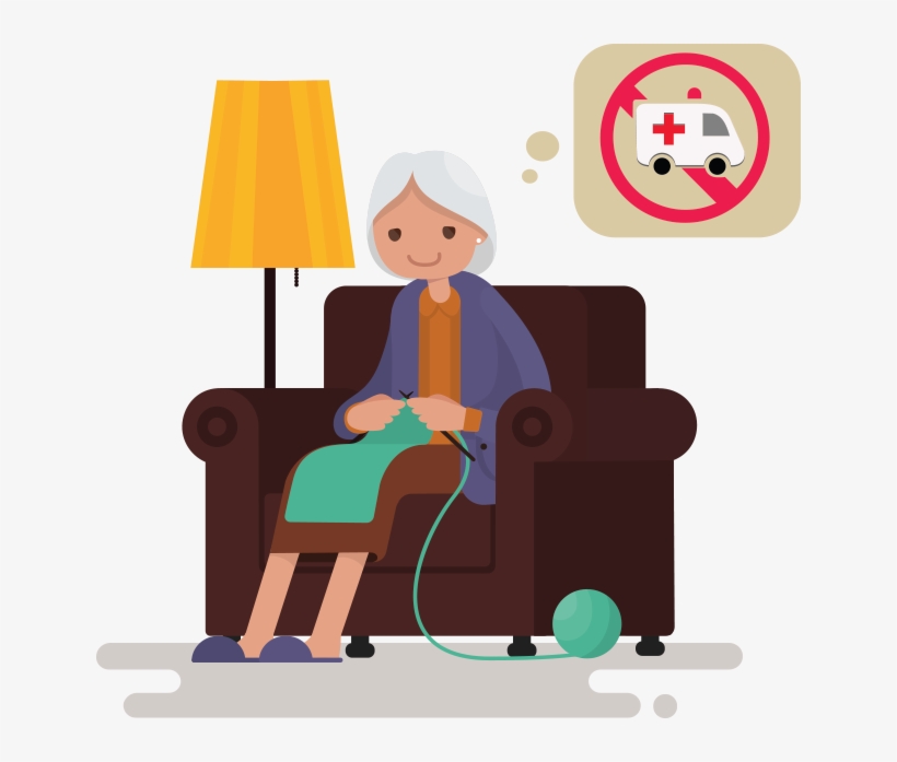 Happy Granny Telemedicine - Vector Graphics, transparent png #3001914