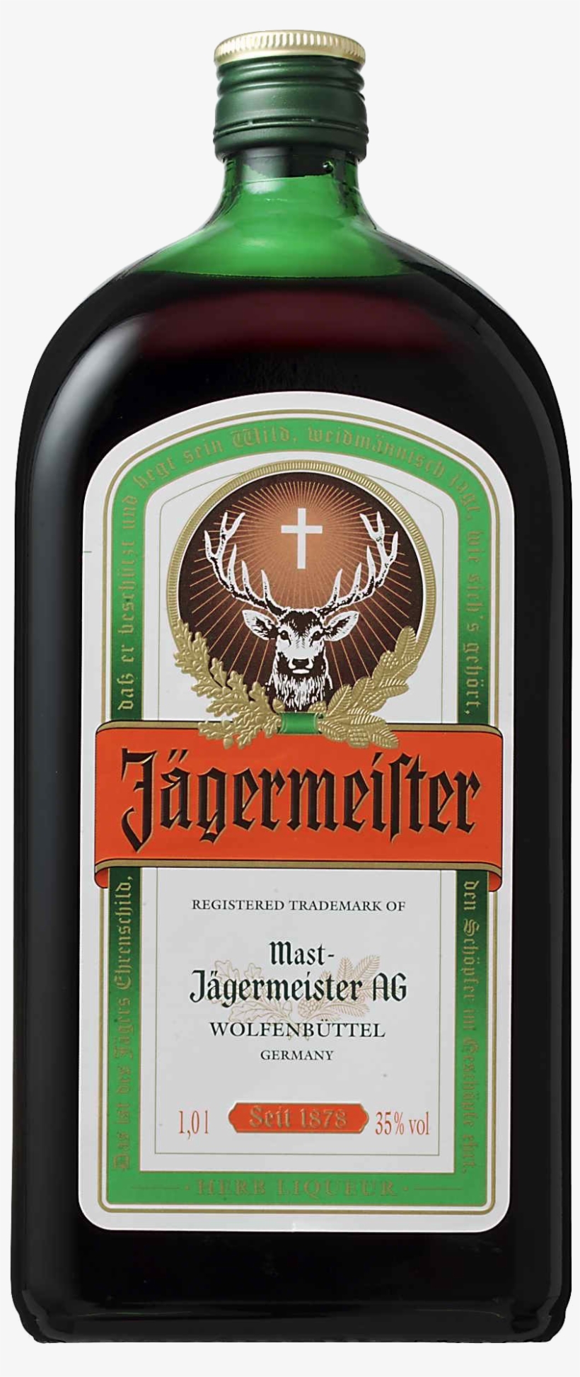 Regardless Of Taste Jagermeister Has Beautiful Bottles - Jagermeister 1000ml, transparent png #3003122