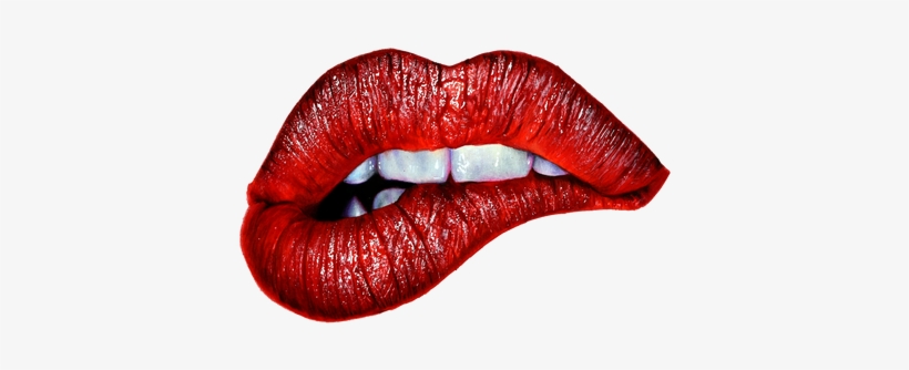A Numbered Print Out Of - Marilyn Manson Red Lips, transparent png #3003308