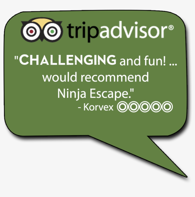 Trip Advisor Review Comment Bubble - Ninja Escape, transparent png #3003353