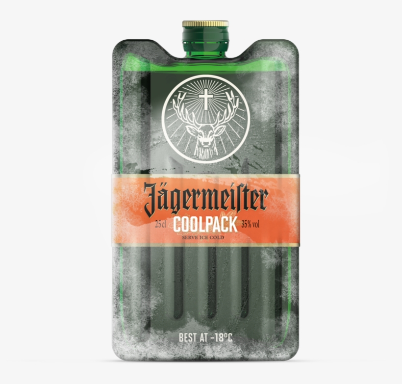 The Design And Sturdy Glass Also Allow For Re Use As - Jagermeister Ice Pack Bottle, transparent png #3003730