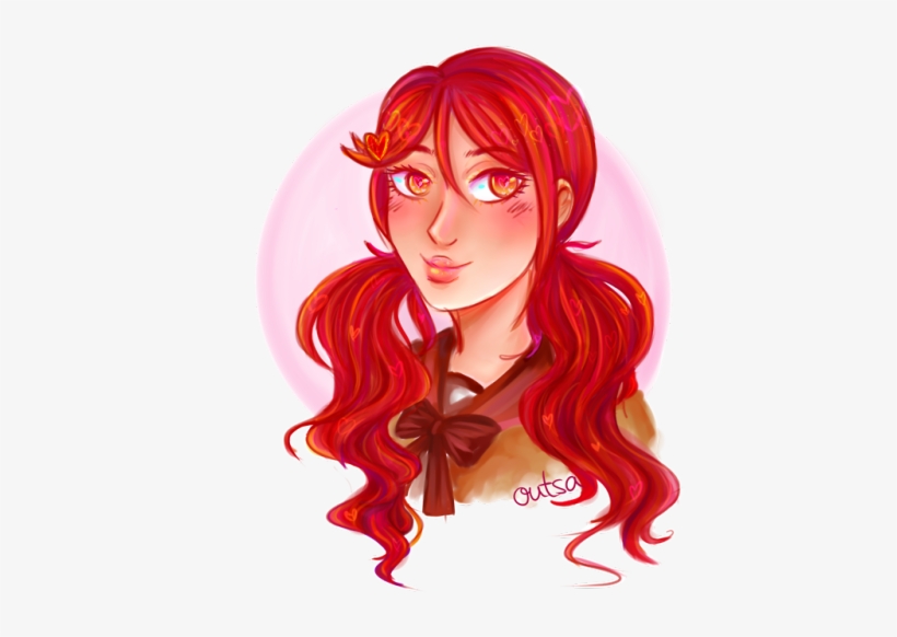 I Really Love Valentine's Riko And Her Wavy Pigtails - Art, transparent png #3004509